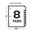 Print And Apply Index Maker Clear Label Plastic Dividers With Printable Label Strip, 8-tab, 11 X 8.5, Translucent, 1 Set - VISAVE11450