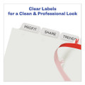 Print And Apply Index Maker Clear Label Plastic Dividers With Printable Label Strip, 8-tab, 11 X 8.5, Translucent, 1 Set - VISAVE11450