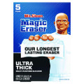 Magic Eraser, Ultra-thick, 4.6" X 2.3", 1.2" Thick, White, 5/pack, 2 Packs/carton