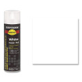 Hard Hat High Performance V2100 System Rust Preventive Enamel Spray Paint, Flat White, 15 Oz Aerosol Can, 6/carton
