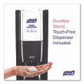 Es10 Dispenser Floor Stand With Automatic Hand Sanitizer Dispenser, 15.56 X 11.75 X 51.82, Graphite