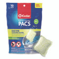 Cleaning Pacs, Crisp Citrus Scent, 10/pack, 8 Packs/carton Cleaning Pacs, Crisp Citrus Scent, 10/pack, 8 Packs/carton