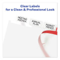 Print And Apply Index Maker Clear Label Dividers, 8 White Tabs, Letter - VISAVE11491