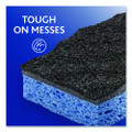 Scrunge Heavy-duty Sponge, 2.63" X 4.25", 1" Thick, Black/blue, 2/pack