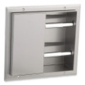 Partition-mounted Multi-roll Toilet Tissue Dispenser, 13.25 X 4 X 12.56, Stainless Steel
