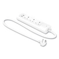 Kasa Smart Wifi 3-outlet Power Strip, 3 Ac Outlets/2 Usb Ports, White Kasa Smart Wifi 3-outlet Power Strip, 3 Ac Outlets/2 Usb Ports, White