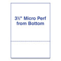 Perforated And Punched Laser Cut Sheets, Micro-perforated 3.67" From Bottom, 24 Lb Bond Weight, 8.5 X 11, White, 500/ream
