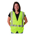 Zipper Safety Vest, Large, Hi-viz Lime Yellow