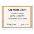 Foil Border Certificates, 8.5 X 11, Ivory/gold With Gold Braided Border, 15/pack Foil Border Certificates, 8.5 X 11, Ivory/gold With Gold Braided Border, 15/pack