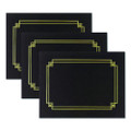 Premium Textured Certificate Holder, 12.65 X 9.75, Black, 3/pack