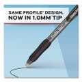 Profile Ballpoint Pen, Retractable, Medium 1 Mm, Black Ink, Translucent Black Barrel, 8/pack