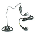 D-style Earpiece With In-line Microphone And Push-to-talk, Black