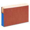Redrope Drop-front End Tab File Pockets, Fully Lined 6.5" High Gussets, 3.5" Expansion, Legal Size, Redrope/blue, 10/box