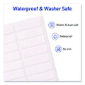 No-iron Fabric Labels, 0.5 X 1.75, White, 18/sheet, 3 Sheets/pack