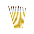 Watercolor Brush Set, Size 2, Camel-hair Blend, Round Profile, 3/pack