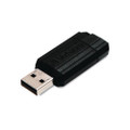 Pinstripe Usb 2.0 Flash Drive, 32 Gb, Black, 10/pack