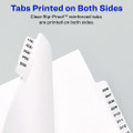 Preprinted Legal Exhibit Side Tab Index Dividers, Avery Style, 26-tab, G, 11 X 8.5, White, 25/set, (1407)