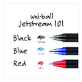 Jetstream 101 Hybrid Gel Pen, Stick, Bold 1 Mm, Black Ink, Black Barrel, Dozen