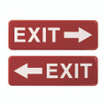 Emergency Exit Indoor/outdoor Wall Sign, 9 X 3, Red Face, White Graphics, 2/pack