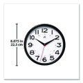 Metro Wall Clock, 9" Diameter, Black Case, 1 Aa (sold Separately)