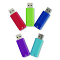 Pinstripe Usb 3.0 Flash Drive, 16 Gb, Assorted Colors, 5/pack