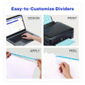 Print And Apply Index Maker Clear Label Dividers With Printable Label Strip And White Tabs, 5-tab, 11 X 8.5, White, 1 Set