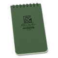 All-weather Wire-o Notepad, Universal: Narrow Rule And Quadrille Rule, Dark Green Cover, 50 White 3 X 5 Sheets All-weather Wire-o Notepad, Universal: Narrow Rule And Quadrille Rule, Dark Green Cover, 50 White 3 X 5 Sheets