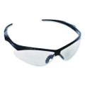 Anser Optical Safety Glasses, Scratch-resistant, Clear Lens, Black Frame