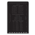 All-weather Wire-o Notepad, Universal: Narrow Rule And Quadrille Rule, Black Cover, 50 White 3 X 5 Sheets