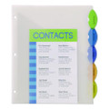 Insertable Style Edge Tab Plastic 1-pocket Dividers, 5-tab, 11.25 X 9.25, Translucent, 1 Set