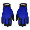 Clarino Synthetic Leather Palm Mechanics Gloves, Blue/black, X-large