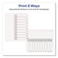 Customizable Table Of Contents Ready Index Black And White Dividers, 10-tab, 1 To 10, 11 X 8.5, White, 6 Sets