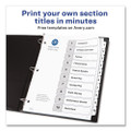 Customizable Table Of Contents Ready Index Black And White Dividers, 10-tab, 1 To 10, 11 X 8.5, White, 6 Sets