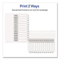 Customizable Table Of Contents Ready Index Black And White Dividers, 12-tab, Jan. To Dec., 11 X 8.5, White, 6 Sets