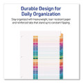 Customizable Table Of Contents Ready Index Multicolor Dividers, 31-tab, 1 To 31, 11 X 8.5, White, 6 Sets