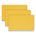 End Tab Pressboard Classification Folders, Six Safeshield Fasteners, 2" Expansion, 2 Dividers, Legal Size, Yellow, 10/box