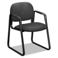 Solutions Seating 4000 Series Sled Base Guest Chair, 23.5" X 26" X 33", Iron Ore Seat/back, Black Base