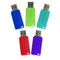Pinstripe Usb 2.0 Flash Drive, 16 Gb, Assorted Colors, 5/pack
