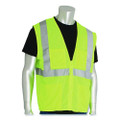 Ansi Class 2 Four Pocket Zipper Safety Vest, Polyester Mesh, X-large, Hi-viz Lime Yellow