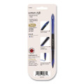 Air Porous Gel Pen, Stick, Medium 0.7 Mm, Blue Ink, Black/blue Barrel, 3/pack