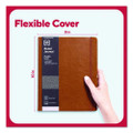 Flexible-cover Business Journal, Elastic Closure, 1-subject, Narrow Rule, Cognac Cover, (128) 10 X 8 Sheets
