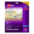 Matte Clear Shipping Labels, Inkjet Printers, 8.5 X 11, Clear, 10/pack