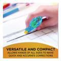 Wite-out Brand Mini Correction Tape, Non-refillable, Blue/purple/yellow Applicators, 0.2" X 314.4", 6/pack