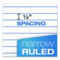 Gold Fibre Writing Pads, Narrow Rule, 50 White 8.5 X 11.75 Sheets, Dozen