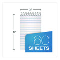 Memo Pads, Narrow Rule, Assorted Cover Colors, 60 White 3 X 5 Sheets, Dozen