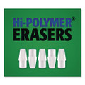 Hi-polymer Cap Eraser, For Pencil Marks, White, 50/pack