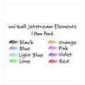 Jetstream Elements Hybrid Gel Pen, Retractable, Medium 1 Mm, Assorted Ink And Barrel Colors, 6/pack