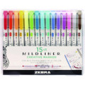Mildliner Double Ended Highlighter, Assorted Ink Colors, Bold-chisel/fine-bullet Tips, Assorted Barrel Colors, 15/pack
