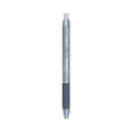 S-gel Fashion Barrel Gel Pen, Retractable, Medium 0.7 Mm, Black Ink, Frost Blue Barrel, 4/pack