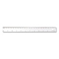 Transparent Shatter-resistant Plastic Ruler, Standard/metric, 12" Long, Clear